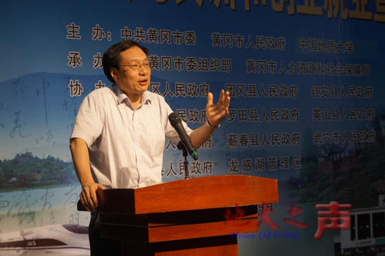 二、黄冈市市委常委、常务副市长崔永辉进行宣讲。