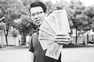 手绘校园首套明信片